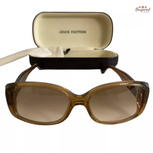 Authentic LOUIS VUITTON Gold Speckling Acetate Frame Soupcon Sunglasses - Z0003W - Picture 1 of 13